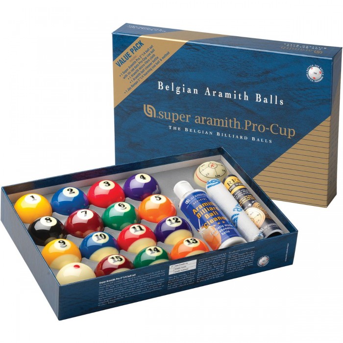 Set di palle da biliardo Aramith 57,2 mm Value pack