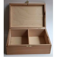 Scatola per scacchi in legno naturale. Scatola in legno naturale per Re fino 95 mm 22 x 15 x 7,5