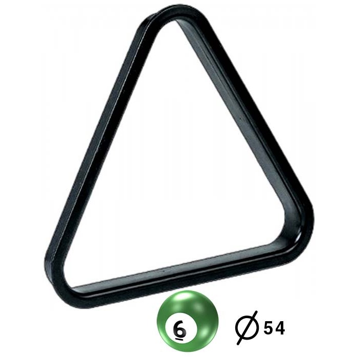 Triangolo in pvc per posizionamento e spacco gioco pool bilie   mm.54.